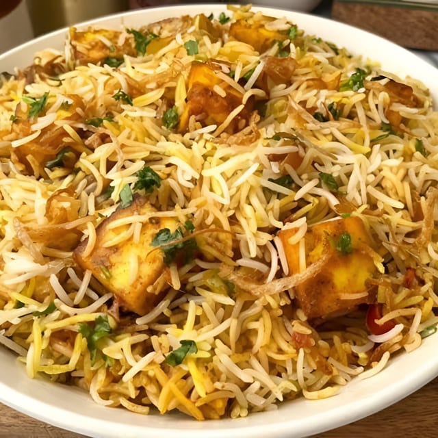 Paneer Biryani.