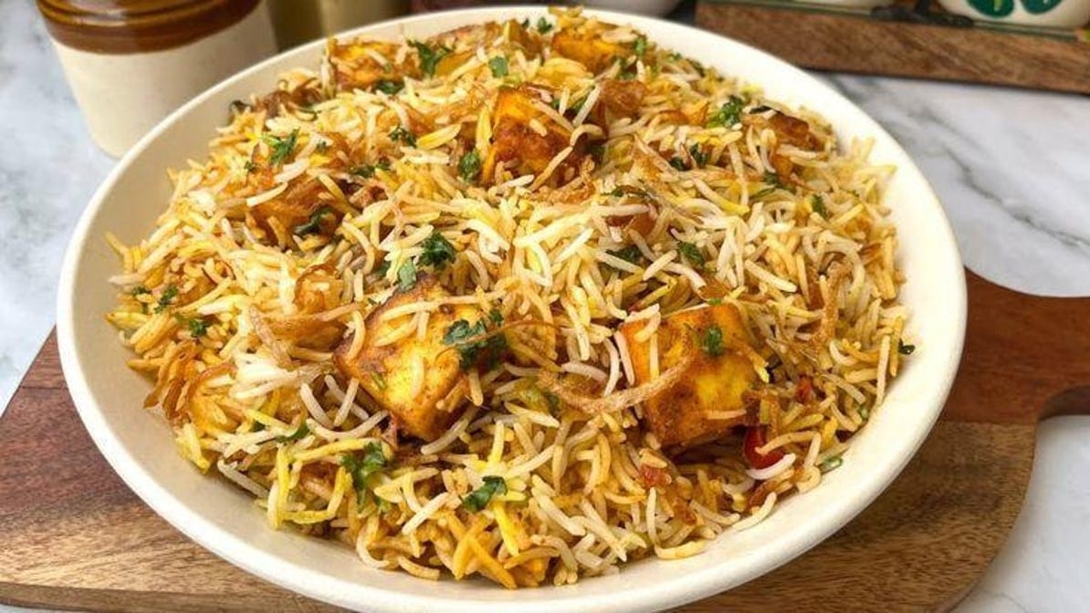 Paneer Biryani.
