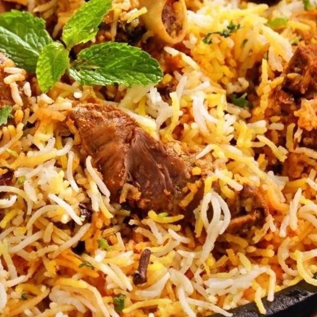 Mutton Dum Biryani.